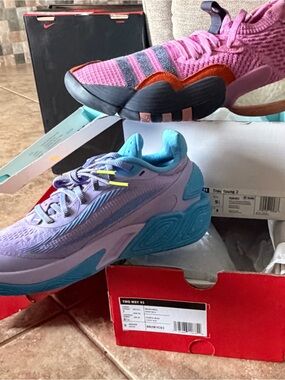 NB and Adidas Purple & Teal Athletic Sneakers both unisex